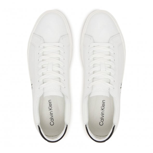 Calvin Klein Ανδρικό Δερμάτινο Sneaker YM0YM01435 01W Λευκό