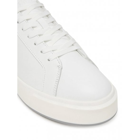 Calvin Klein Ανδρικό Δερμάτινο Sneaker YM0YM01435 01W Λευκό