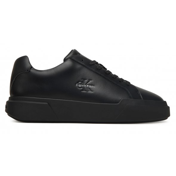 Calvin Klein Ανδρικό Δερμάτινο Sneaker YM0YM01344 0GJ Μαύρο