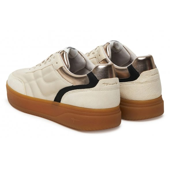 Tamaris Δερμάτινο Sneaker 1-23663-45 430 Ivory