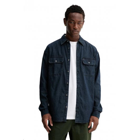 Tommy Hilfiger Ανδρικό Τζιν Πουκάμισο DM0DM22122 1BJ Μπλε Σκούρο