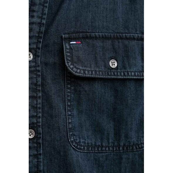Tommy Hilfiger Ανδρικό Τζιν Πουκάμισο DM0DM22122 1BJ Μπλε Σκούρο