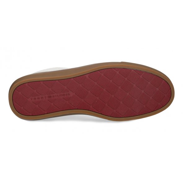 Tommy Hilfiger Ανδρικό Δερμάτινο Sneaker FM0FM05572 YBL Εκρού