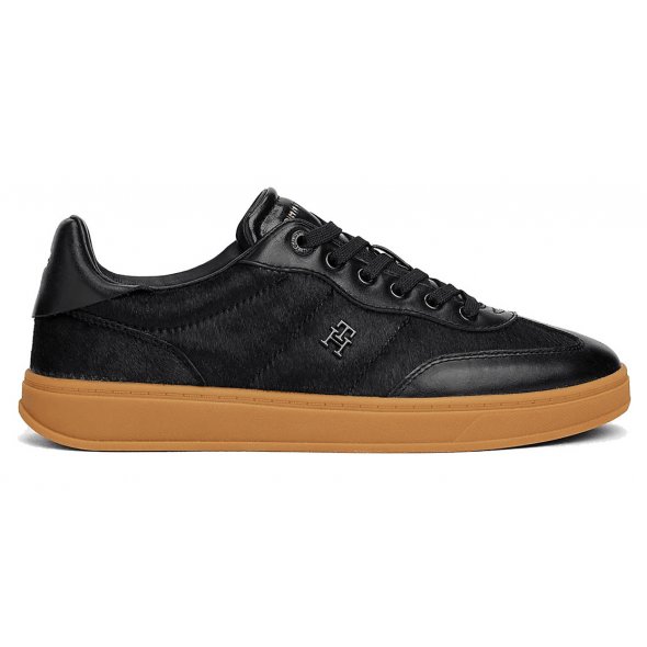 Tommy Hilfiger Δερμάτινο Sneaker Heritage Calf Hair FW0FW08941 BDS Μαύρο