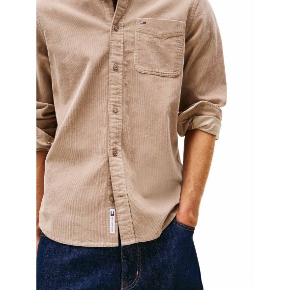 Tommy Hilfiger Ανδρικό Κοτλέ Πουκάμισο DM0DM22021 AFE Taupe