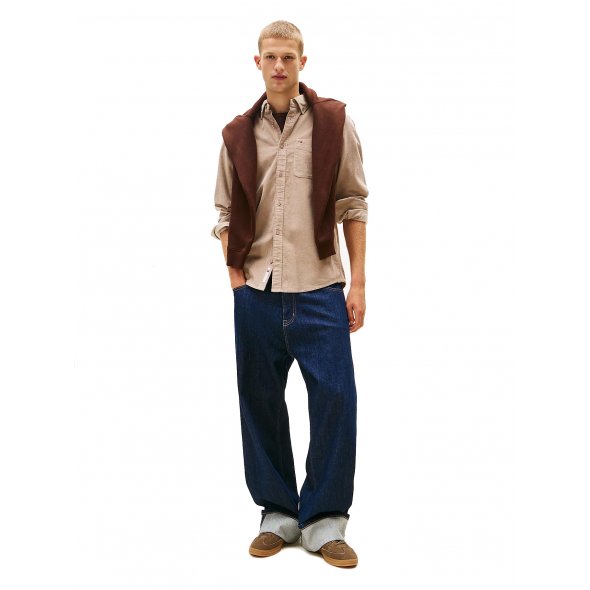 Tommy Hilfiger Ανδρικό Κοτλέ Πουκάμισο DM0DM22021 AFE Taupe