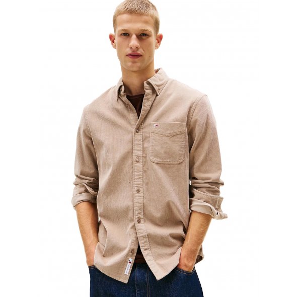 Tommy Hilfiger Ανδρικό Κοτλέ Πουκάμισο DM0DM22021 AFE Taupe