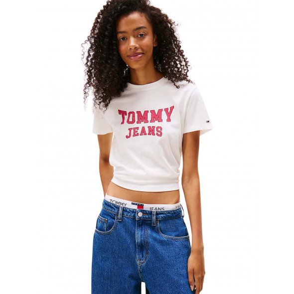 Tommy Hilfiger Γυναικείο T-Shirt DW0DW21966 YBL Εκρού