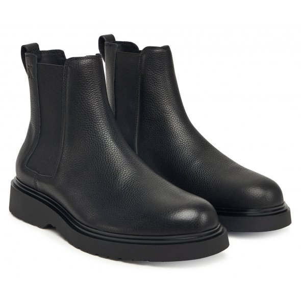 Calvin Klein Ανδρικό Δερμάτινο Μποτάκι YM0YM01374 0GJ Μαύρο