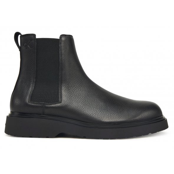 Calvin Klein Ανδρικό Δερμάτινο Μποτάκι YM0YM01374 0GJ Μαύρο