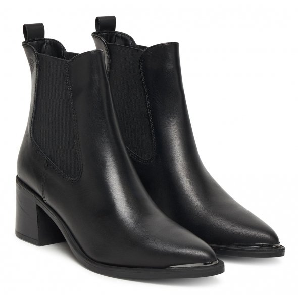 Tamaris Δερμάτινο Μποτάκι 1-25301-45 003 Black Leather