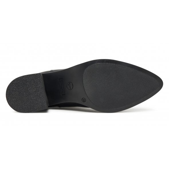 Tamaris Δερμάτινο Μποτάκι 1-25301-45 003 Black Leather