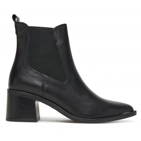 Tamaris Δερμάτινο Μποτάκι 1-25301-45 003 Black Leather