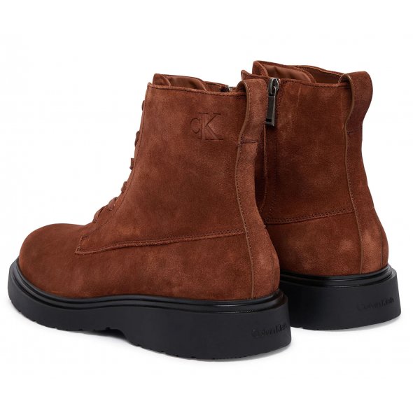 Calvin Klein Ανδρικό Δερμάτινο Μποτάκι YM0YM01371 0HD Καφέ