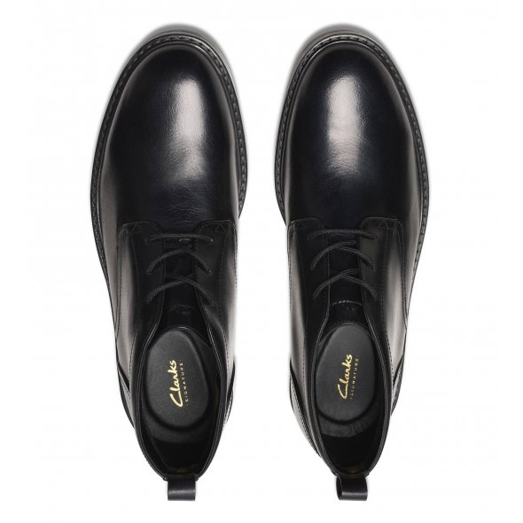 Clarks Aldwin Chukka 26179683 Black Leather