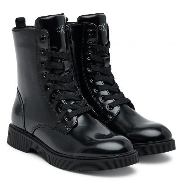 Calvin Klein Μποτάκι Flat V3X5-83185-1453 999 Μαύρο