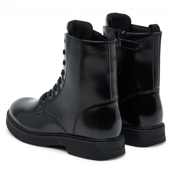 Calvin Klein Μποτάκι Flat V3X5-83185-1453 999 Μαύρο
