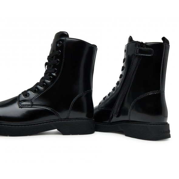 Calvin Klein Μποτάκι Flat V3X5-83185-1453 999 Μαύρο