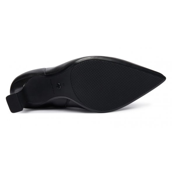 Tamaris Δερμάτινο Μποτάκι 1-25358-45 003 Black Leather