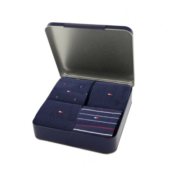 Tommy Hilfiger Σετ 4 Ζευγάρια Ανδρικές Κάλτσες 701235375 001 Μπλε