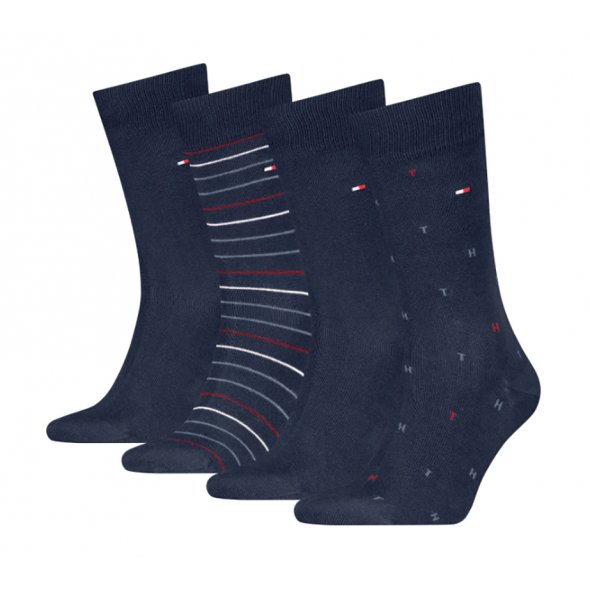 Tommy Hilfiger Σετ 4 Ζευγάρια Ανδρικές Κάλτσες 701235375 001 Μπλε