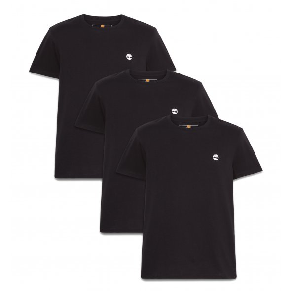 Timberland Σετ 3 Ανδρικά T-Shirt A6GH1 001 Μαύρο