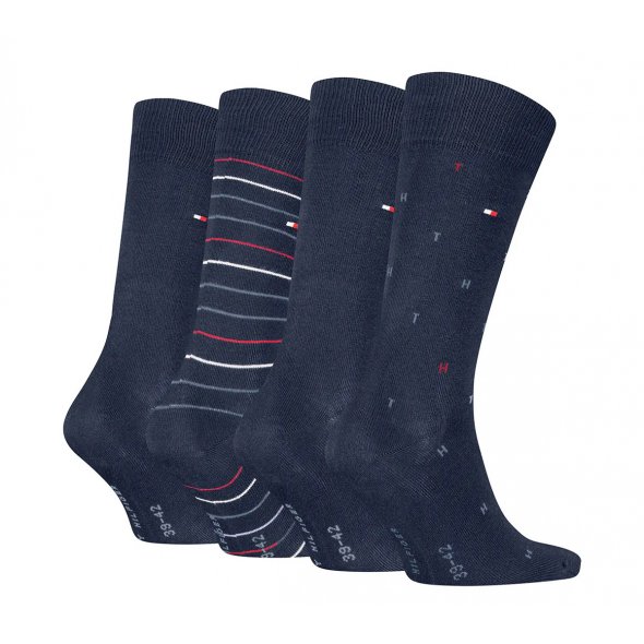 Tommy Hilfiger Σετ 4 Ζευγάρια Ανδρικές Κάλτσες 701235375 001 Μπλε