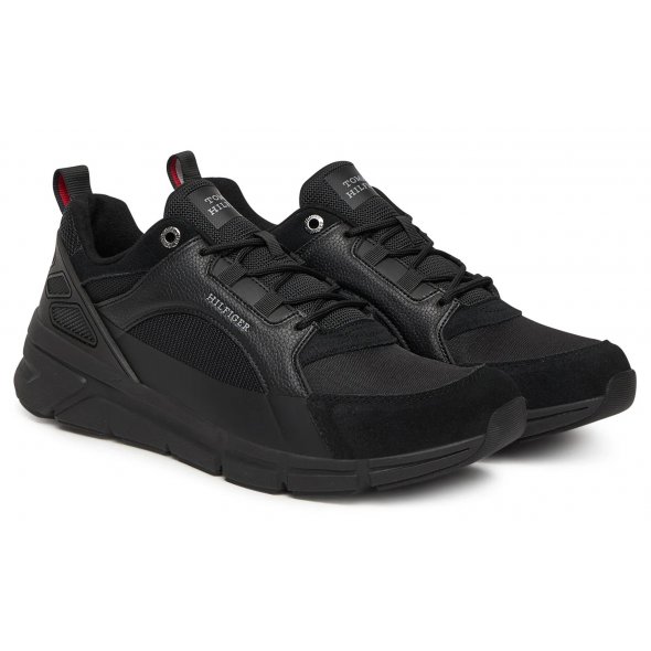 Tommy Hilfiger Ανδρικό Sneaker Comfort Run Outdoor FM0FM05639 BDS Μαύρο