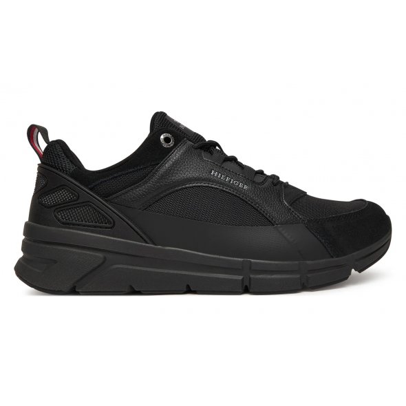 Tommy Hilfiger Ανδρικό Sneaker Comfort Run Outdoor FM0FM05639 BDS Μαύρο
