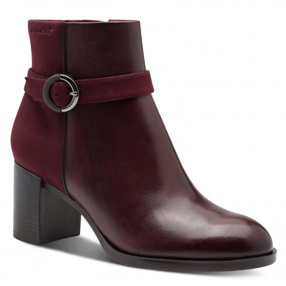 Tamaris Δερμάτινο Μποτάκι 1-25363-45 537 Merlot