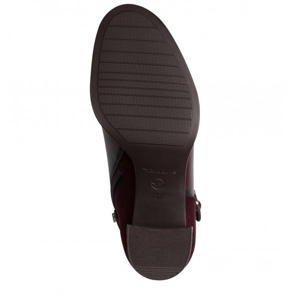 Tamaris Δερμάτινο Μποτάκι 1-25363-45 537 Merlot