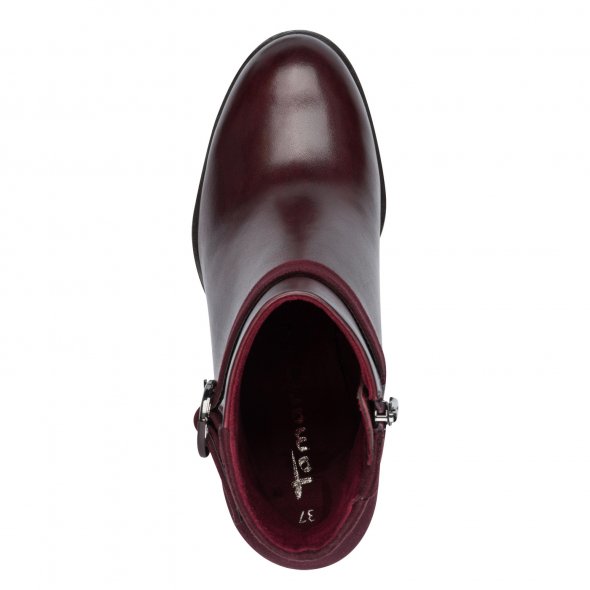 Tamaris Δερμάτινο Μποτάκι 1-25363-45 537 Merlot