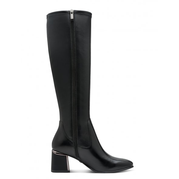 Tamaris Δερμάτινη Μπότα 1-25527-45 001 Μαύρο