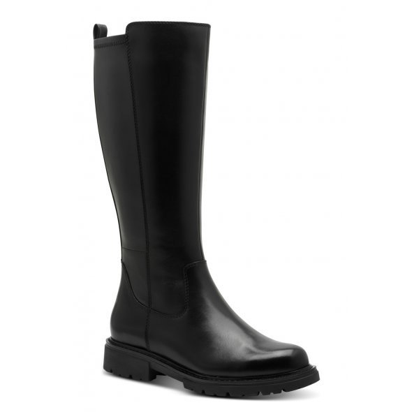 Jana 100% Comfort Δερμάτινη Μπότα 8-25702-45 001 Μαύρο
