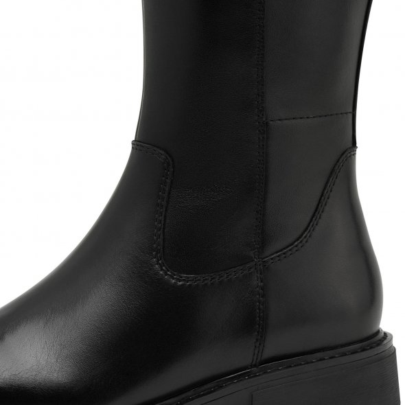 Jana 100% Comfort Δερμάτινη Μπότα 8-25702-45 001 Μαύρο