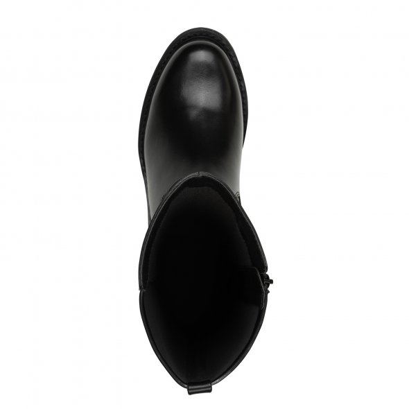 Jana 100% Comfort Δερμάτινη Μπότα 8-25702-45 001 Μαύρο