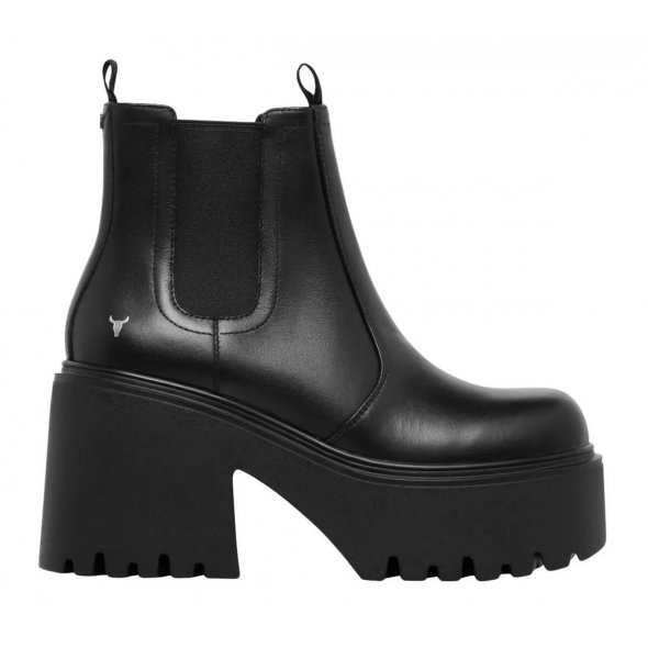 Windsor Smith Γυναικεία Δερμάτινα Μποτάκια Tricky 0112000778 Μαύρο