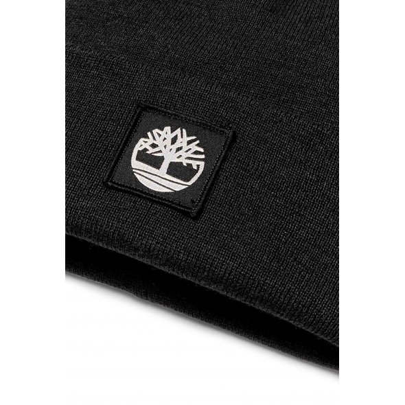 Timberland Σκούφος ribbed με logo patch TB0A65JA0011 Μαύρο