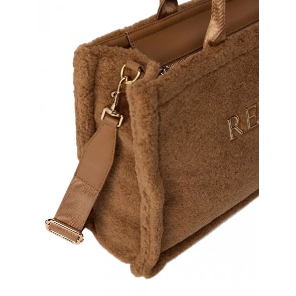 Replay Γυναικεία Τσάντα Teddy Fake Fur Tote FW3815.000 A1002A 0203 Καφέ