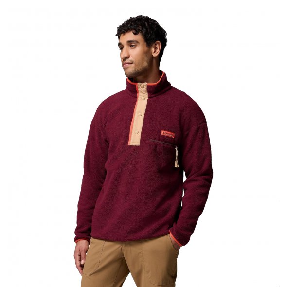 Columbia Ανδρική μπλούζα Helvetia™ II Half Snap Fleece 2090891 624 Μπορντώ