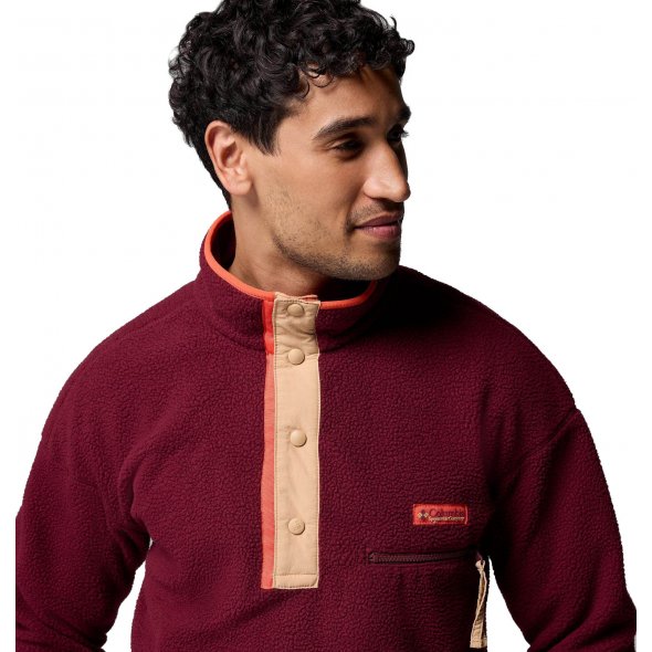 Columbia Ανδρική μπλούζα Helvetia™ II Half Snap Fleece 2090891 624 Μπορντώ