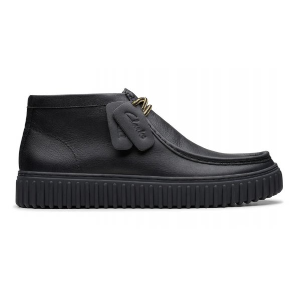 Clarks Ανδρικό Casual Μποτάκι Torhill Hi 26178264 Black Leather