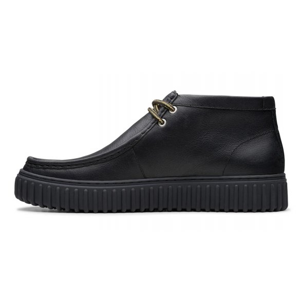 Clarks Ανδρικό Casual Μποτάκι Torhill Hi 26178264 Black Leather