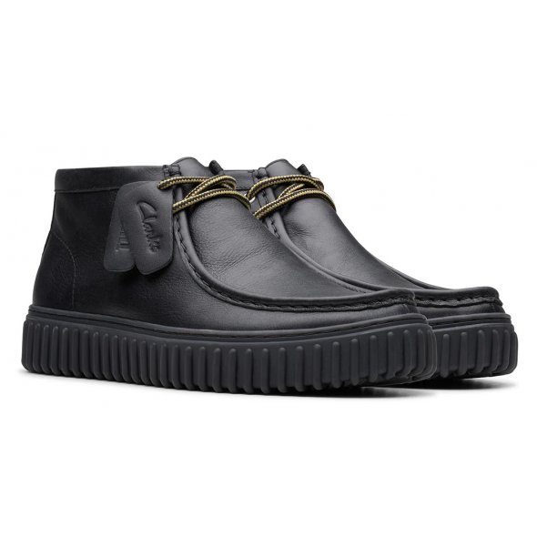 Clarks Ανδρικό Casual Μποτάκι Torhill Hi 26178264 Black Leather