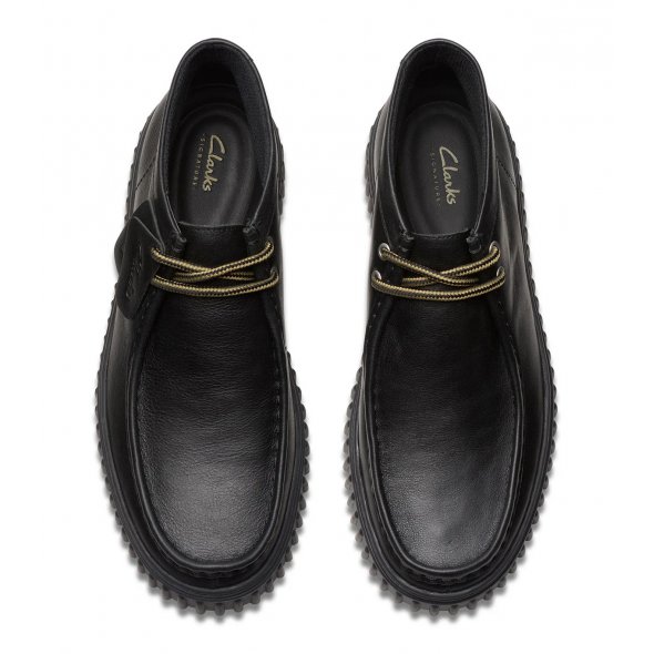 Clarks Ανδρικό Casual Μποτάκι Torhill Hi 26178264 Black Leather
