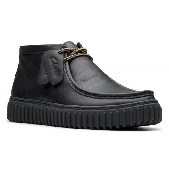 Clarks Ανδρικό Casual Μποτάκι Torhill Hi 26178264 Black Leather