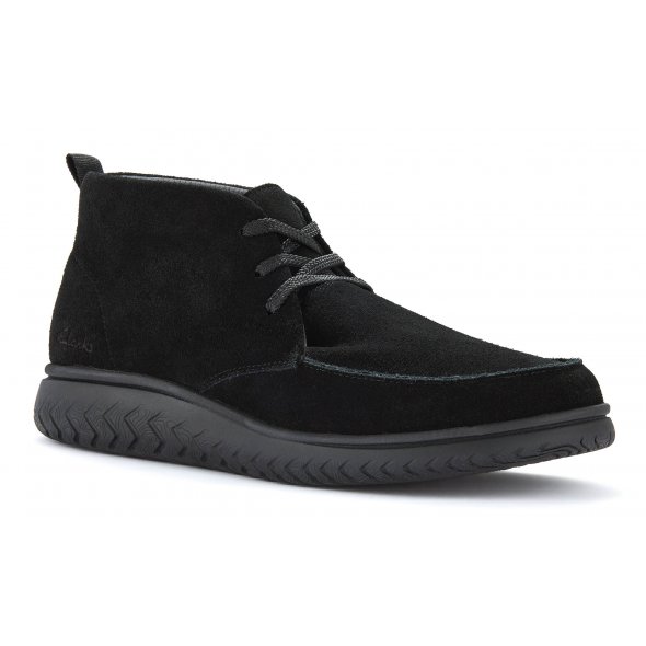 Clarks Ανδρικό Δερμάτινο Μποτάκι RelaxLite Moc 26184688 Black Suede