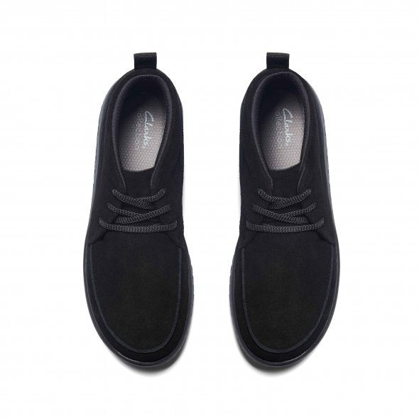 Clarks Ανδρικό Δερμάτινο Μποτάκι RelaxLite Moc 26184688 Black Suede