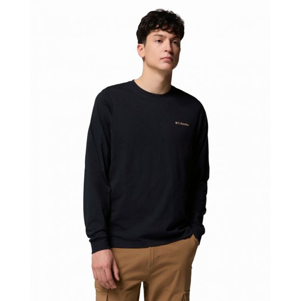 Columbia Ανδρική Μπλούζα CSC™ Seasonal Logo LS Tee 2013545 007 Μαύρο