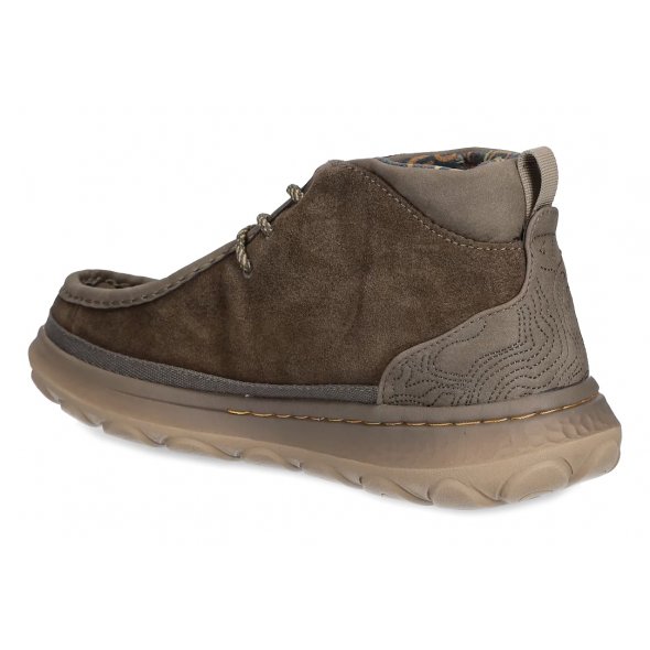 Jeep Ανδρικό Δερμάτινο Μποτάκι Kauai Wallabee Mid Suede JM52041A 020 Military